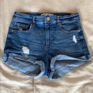 Garage high rise jean shorts